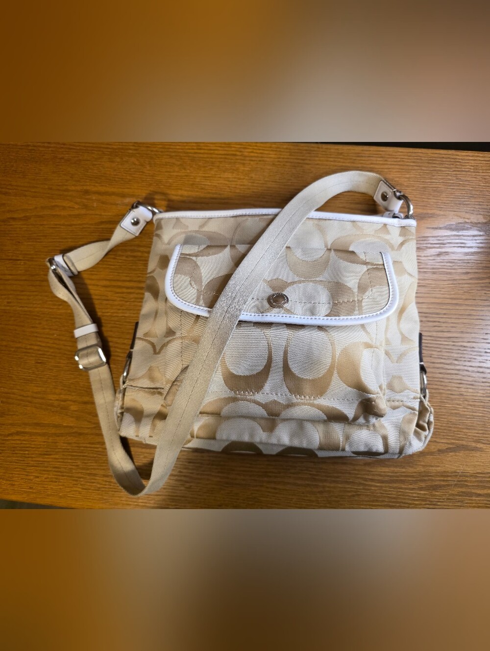 Coach F16558 Signature C Crossbody Messenger Bag Y2K